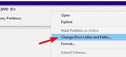 change the drive letter