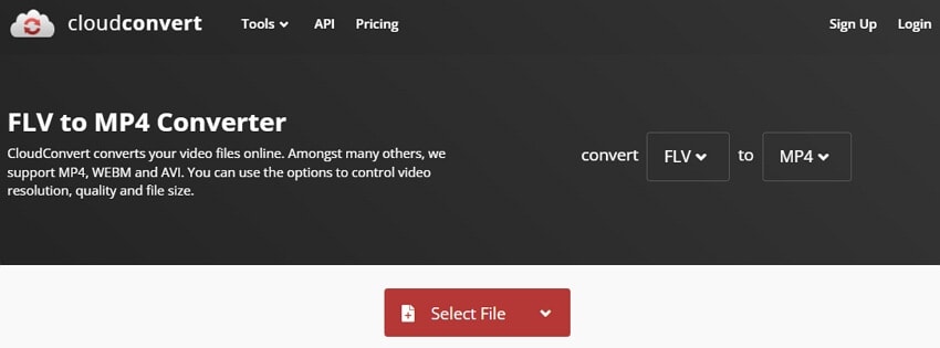 convert flv to mp4 online free using cloudconvert
