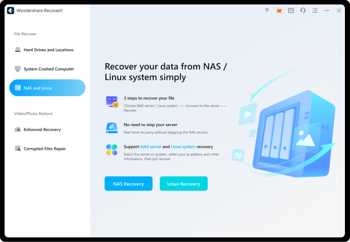 nas recovery and linux recovery